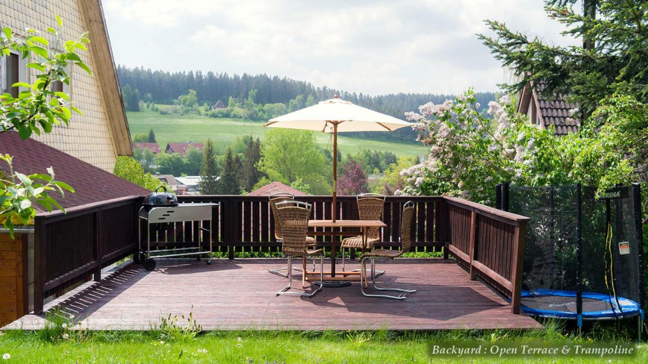 Vila Entire House In Schwarzwald With Mountain View, Private Gym,Sauna And Garden Unterkirnach Exteriér fotografie